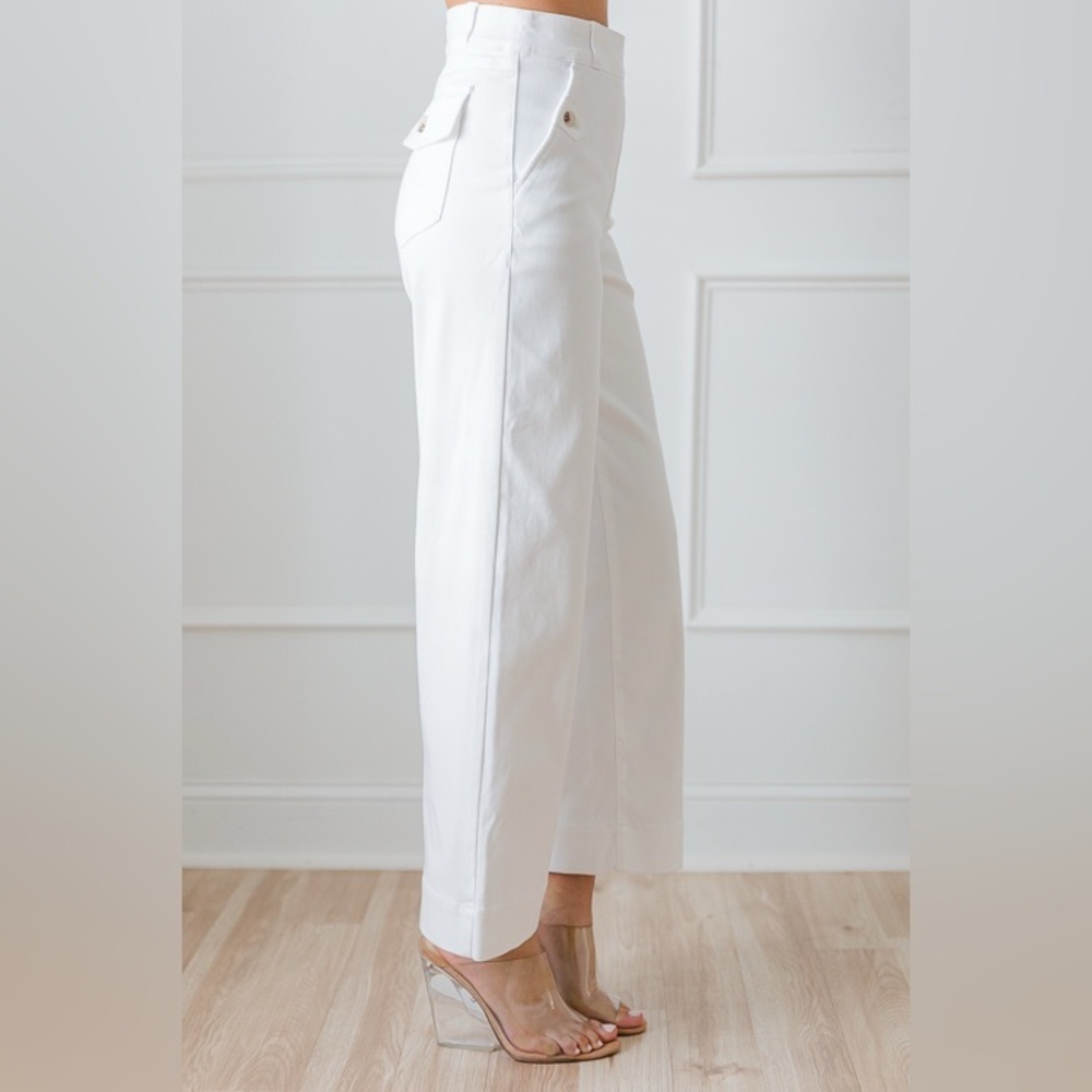 SPANX Stretch Twill Cropped Wide Leg - Picture 3 of 9